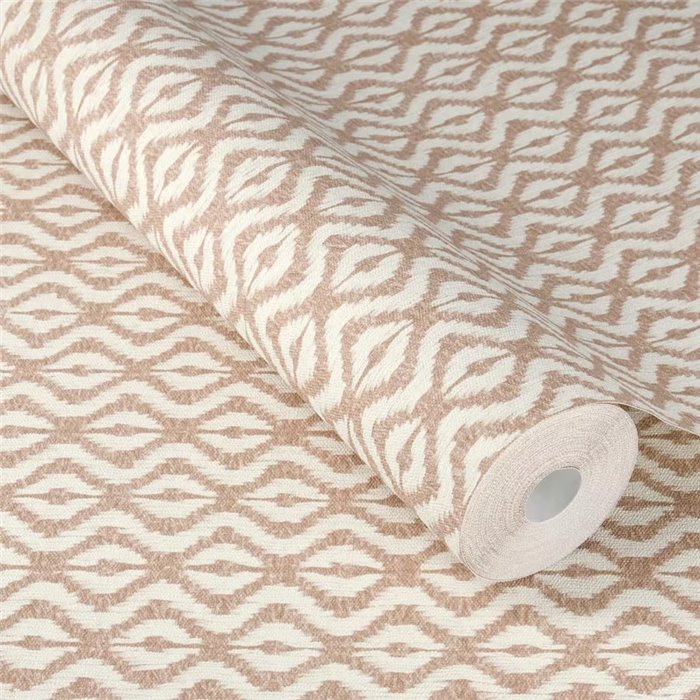 Rasch|Papier peint ikat style bohème rose|Papier Peint