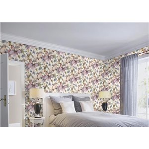 Rasch|Wallpaper watercolor pink magnolia flowers|Floral 2
