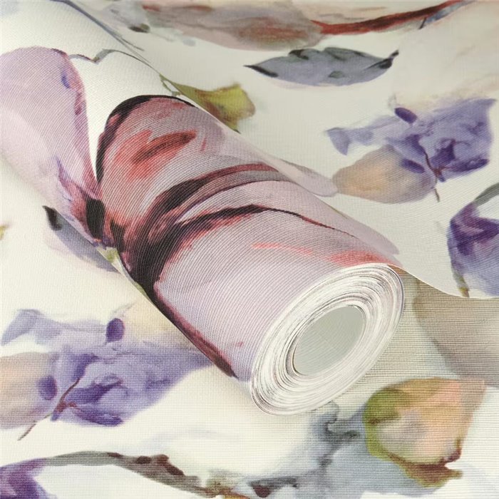 Rasch|Papier peint fleuri magnolias aquarelle lilas|Floral