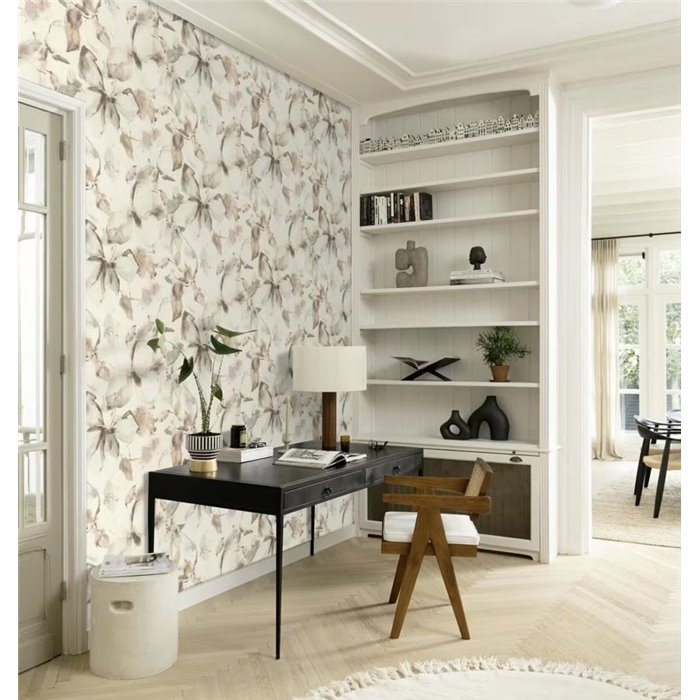 Rasch|Wallpaper watercolor white magnolia floral|Floral
