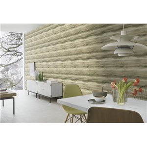 Papeldecor|Papel pintado con textura efecto tela y motivos étnicos blanco crema|Papel Pintado 2