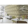 Rasch|Papier peint abstrait rayures aquarelle beige et vert|Abstrait