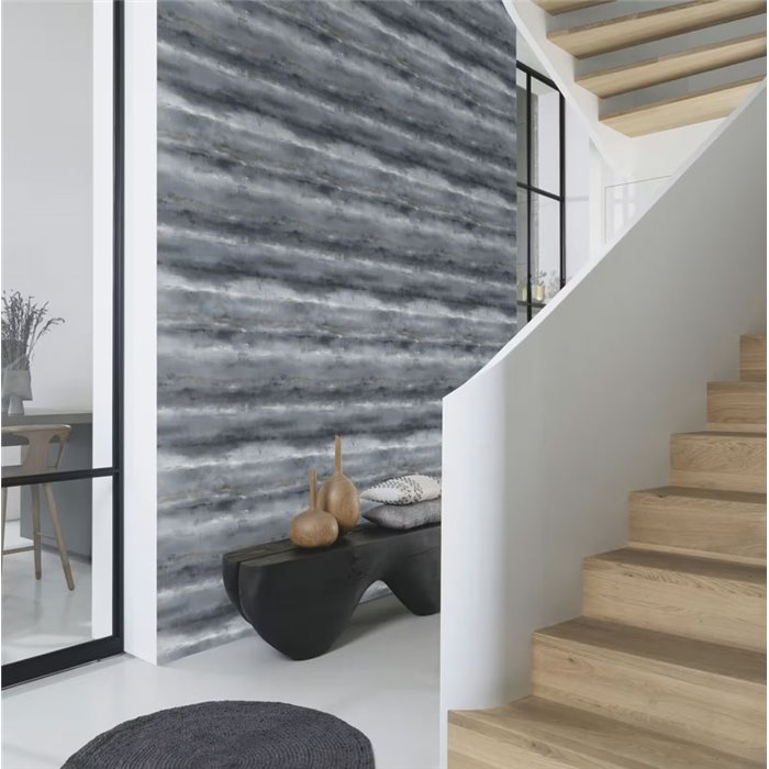 Rasch|Tapete abstrakte Streifen blau|Abstrakt