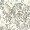 Rasch|Papier peint tropical plantes exotiques gris|Tropical