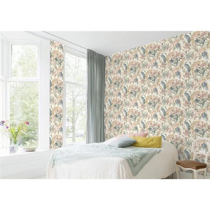Rasch|Wallpaper multicolor tropical plants|Tropical