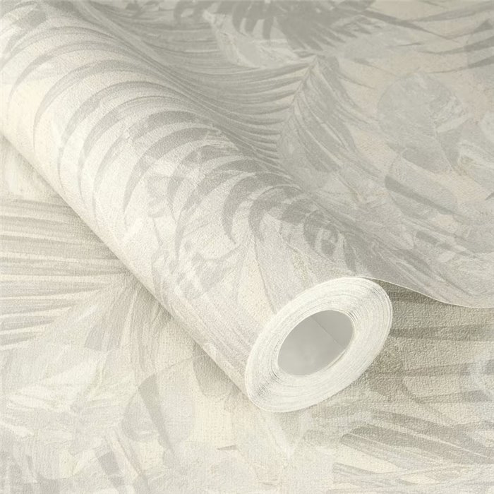 Rasch|Papier peint feuilles de palmier beige|Tropical