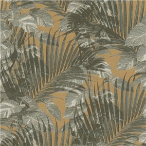 Casadeco|Papier peint floral hippie-chic vert menthe|Tropical
