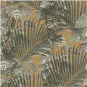Rasch|Wallpaper tropical yellow green leaves|Tropical