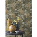 Rasch|Wallpaper tropical yellow green leaves|Tropical