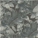 Rasch|Tapete tropische Palmenblätter blau|Tapeten