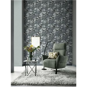 Casamance|Papier peint tropical fleurs caraïbes vert turquoise|Tropical 2