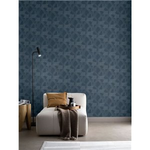 Papeldecor|Beautiful green turquoise wallpaper with palm trees and tropical parrots print|Wallpaper 2