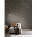 Rasch|Wallpaper modern black golden geometric pattern|Modern