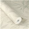 Rasch|Papier peint feuilles dessinées beige|Floral