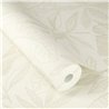 Rasch|Papier peint fleuri romantique feuilles blanc|Floral