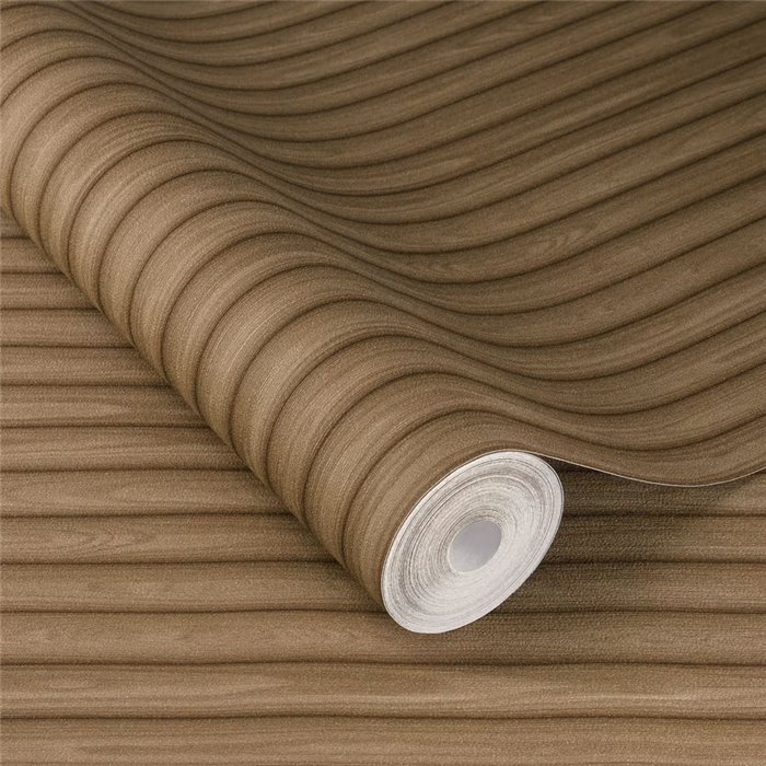 Rasch|Papel pintado listones madera marrón|Imitacion Madera