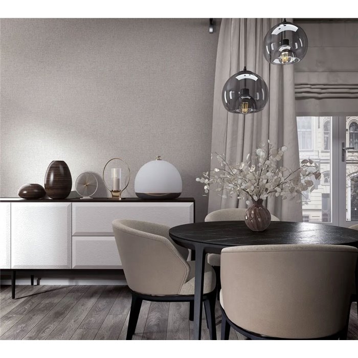 Marburg|Papier Peint texture effet lin gris, style minimaliste|Imitation Tissu