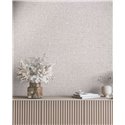 Marburg|Wallpaper with greige linen effect and metallic reflections|Fabric Imitation