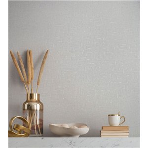 Marburg|Tapete mit greige Leinenoptik und metallischen Reflexionen|Textilimitation 2