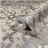 Marburg|Papel pintado pétalos de flores beige y plata, efecto textil|Moderno