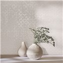 Marburg|Papier Peint floral moderne pétales métalliques blanc crème|Moderne