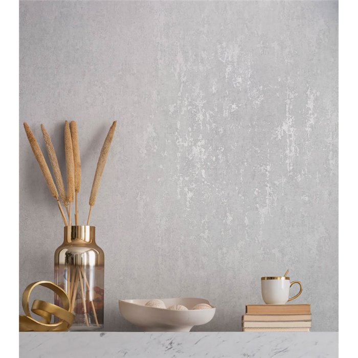 Marburg|Tapete weißer Beton im minimalistischen Stil|Betonimitat