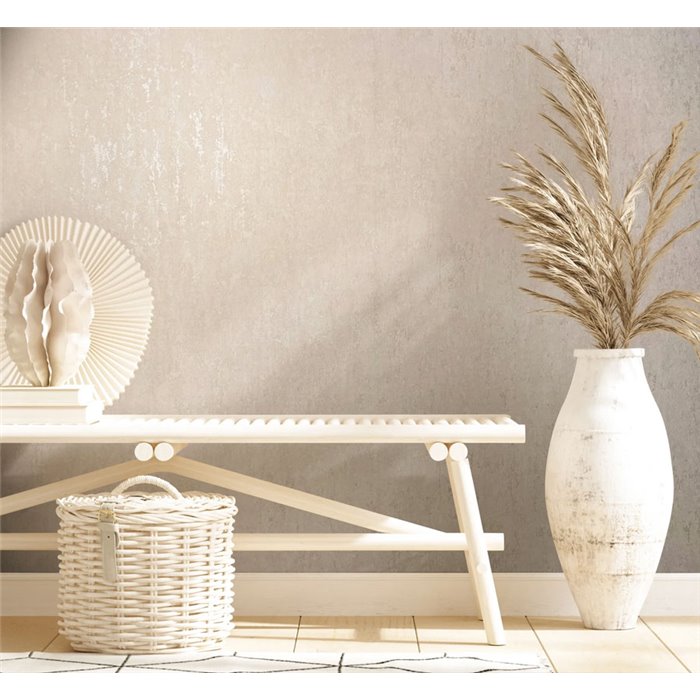 Papel pintado textura efecto yeso desgastado beige - Marburg City Romance 35145