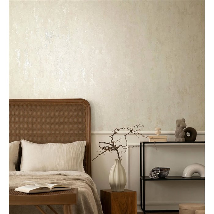 Papel pintado textura efecto yeso desgastado beige - Marburg City Romance 35145