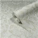 Marburg|Papier Peint damas gris avec motifs floraux et volutes|Damas