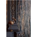 Marburg|Wallpaper anthracite stone with aged plaster effect|Stucco Imitation