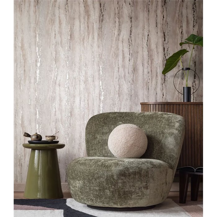 Papel pintado piedra efecto yeso beige y gris - Marburg City Romance 35157