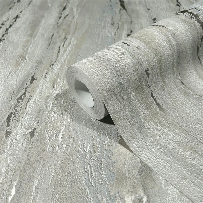 Marburg|Wallpaper eroded greige stone texture|Factory Style