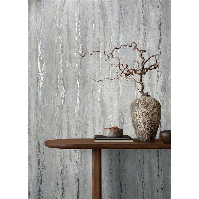 Marburg|Tapete mit Putz- und Steineffekt mit hellgrauen Linien|Stuckimitat