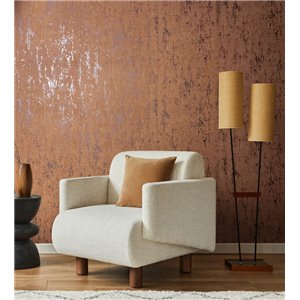 Casadeco|Papel pintado efecto tela vinínilo marrón|Marrón 2