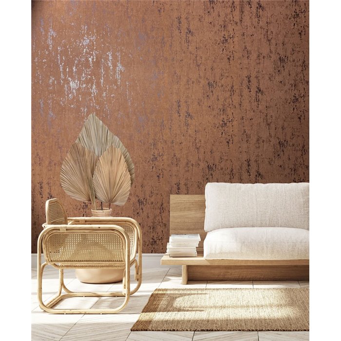 Marburg|Wallpaper aged brown plaster effect|Stucco Imitation