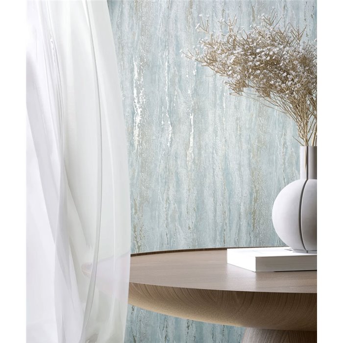 Marburg|Wallpaper stone texture light blue plaster effect|Stucco Imitation