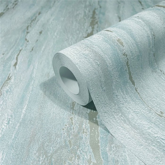 Marburg|Wallpaper stone texture light blue plaster effect|Stucco Imitation