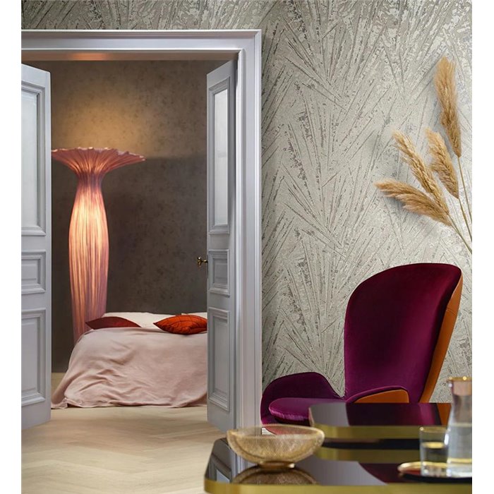 Marburg|Wallpaper high-end art deco design in beige and silver|Modern
