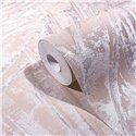 Marburg|Modern wallpaper with leaves and fans, nude pink and silver|Wallpaper