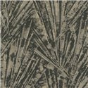 Marburg|Contemporary wallpaper with black and gold lines and leaves|Modern