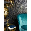 Marburg|Contemporary wallpaper with black and gold lines and leaves|Modern