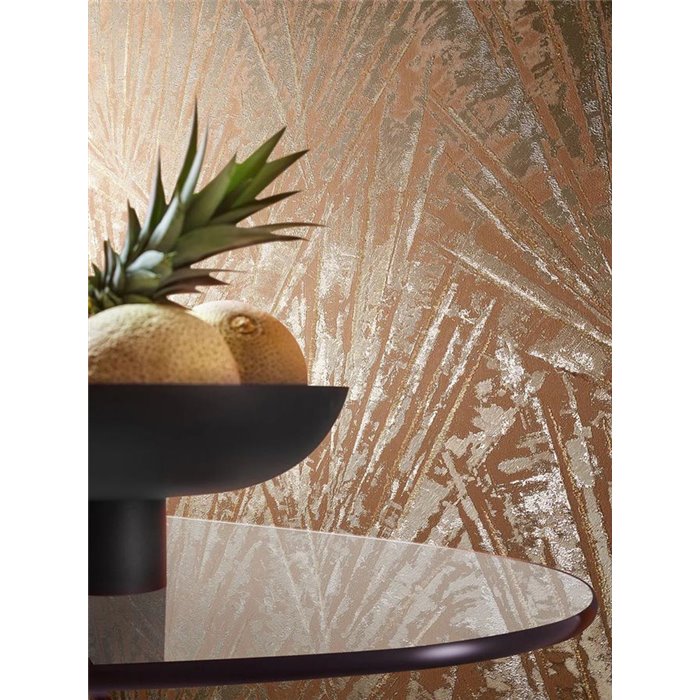 Marburg|Modern high-end wallpaper in metallic orange and gold|Wallpaper
