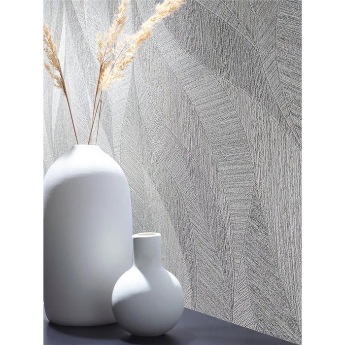 Marburg|Moderne graue Tapete mit geschwungenem Linienmuster|Modern