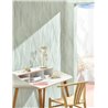 Marburg|Modern green wallpaper with intertwined curved shapes|Scandinavian