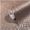 Marburg|Wallpaper mosaic ethnic style orange and silver|Wallpaper
