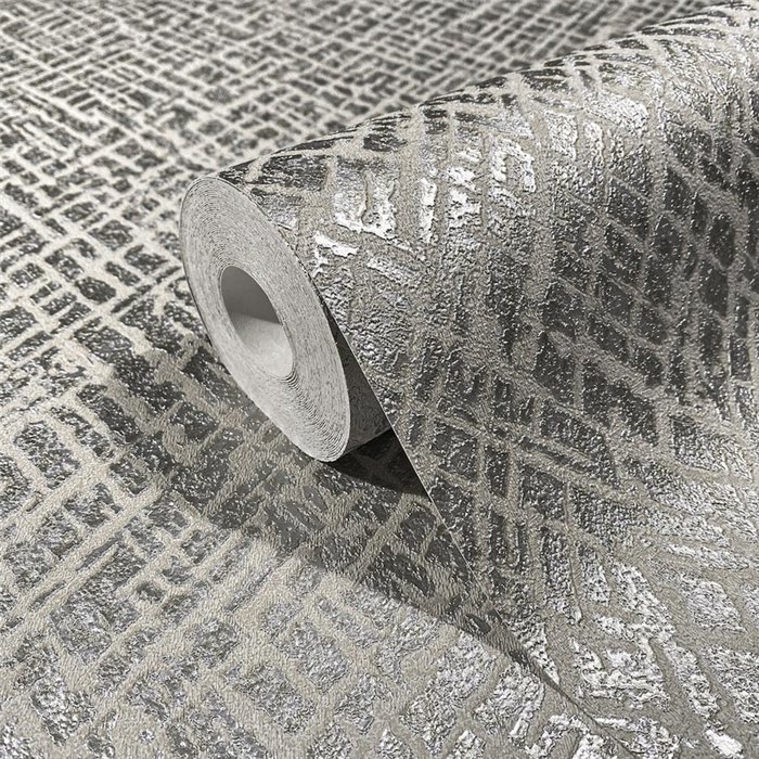 Marburg|Papel pintado mosáico estilo étnico beige y platino moderno|Moderno