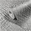 Marburg|Wallpaper mosaic ethnic style modern gray and silver|Modern