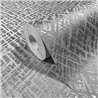 Marburg|Wallpaper mosaic ethnic style modern gray and silver|Modern