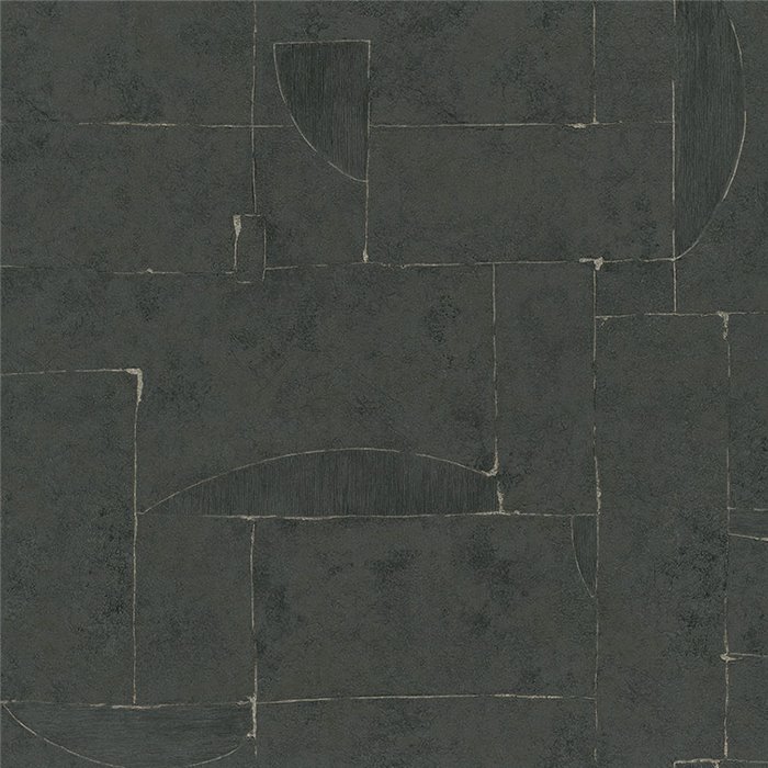 Marburg|Tapete geometrisch modern Schwarz und Gold Putz-Effekt|Modern