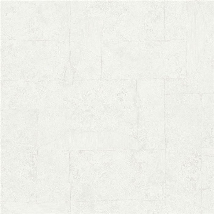 Papel pintado geométrico efecto yeso blanco perla moderno - Marburg Papis Loveday 33723